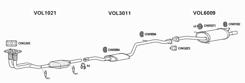 Volvo S40 Exhaust System Exhausts